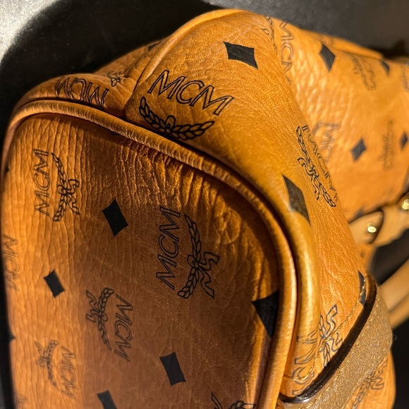 MCM Cognac Monogram Logo Bag - Picture 14 of 16